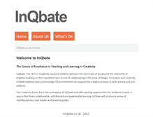 Tablet Screenshot of inqbate.co.uk